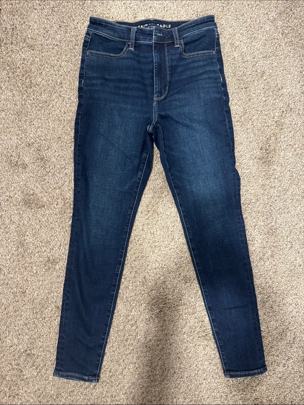 American Eagle Outfitters Dark Blue Jeggings - Super High Rise-Size 6 SHORT